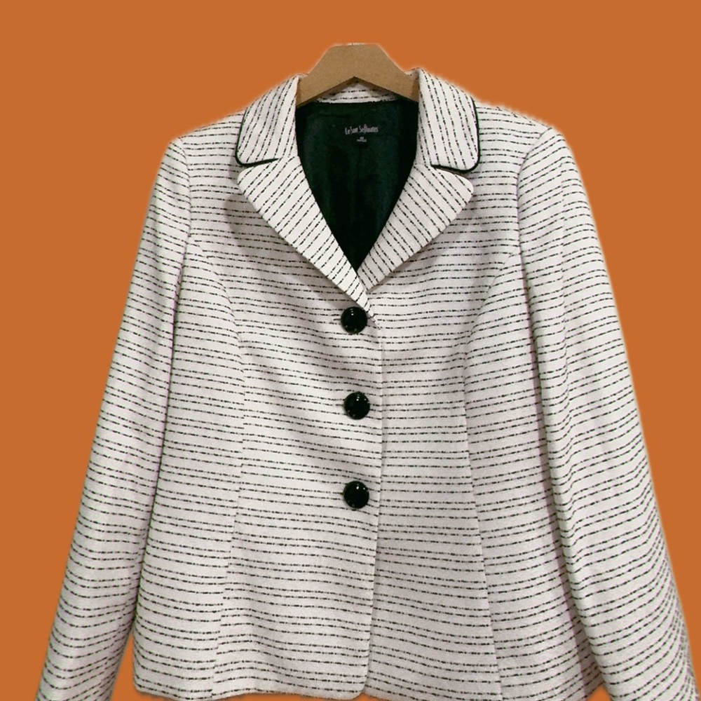 White Striped Women's Jacket